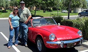 Bruce and Holly Jones; Triumph Spitfire