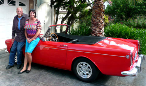 Donovan and Silvia McNeal 1966 Sunbeam Tiger