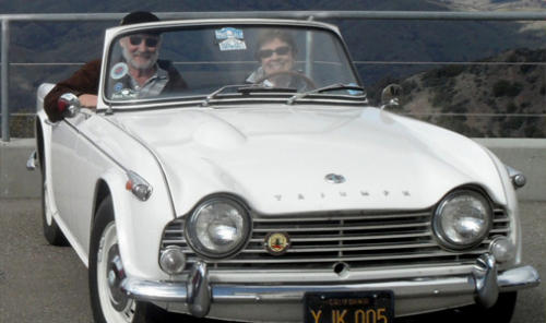 Nancy and Pete Bergman Triumph TR4